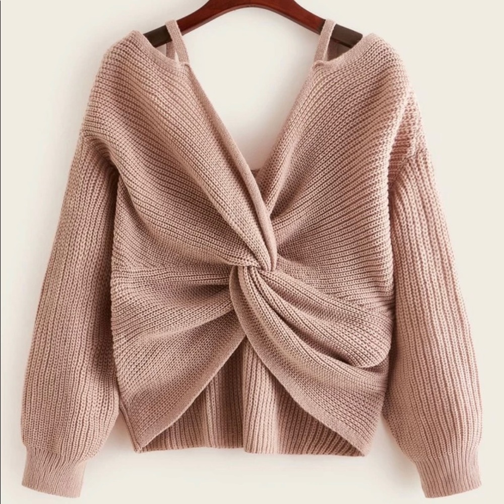Twisted Back Fall Sweater